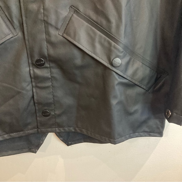 RAINS Sz XXS-XS Oversized Hooded Unlined Fishermen Style Cap Snap Rain Coat - Picture 5 of 16